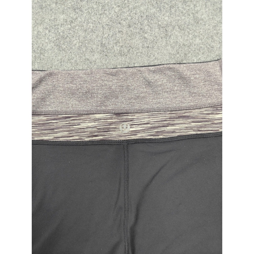 Lululemon Pants Womens 8 Gray Flare Leg Knit Elastic Waist Yoga Athletic - Picture 4 of 10